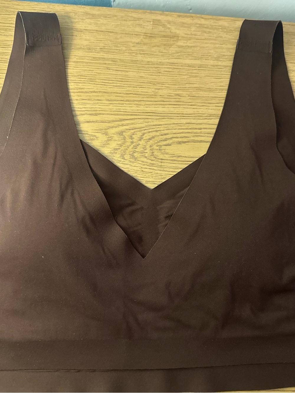Pre-Owned Brown V-Neck Seamless Bralette - Women Intimates -XL